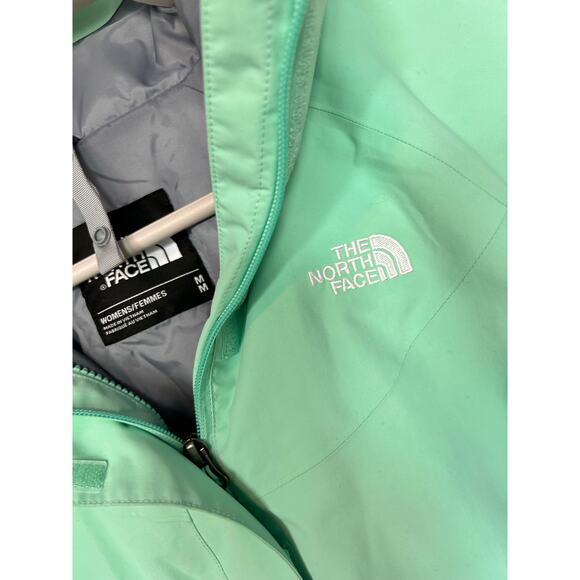 The North‎ Face Women's Hyvent Hooded Waterproof Jacket Green Gray Size Medium - Picture 7 of 15